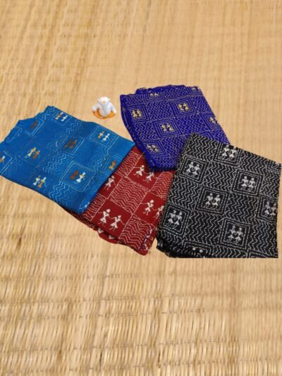 Full Kantha Figure and Zigzag Weave Unstitched Blouse