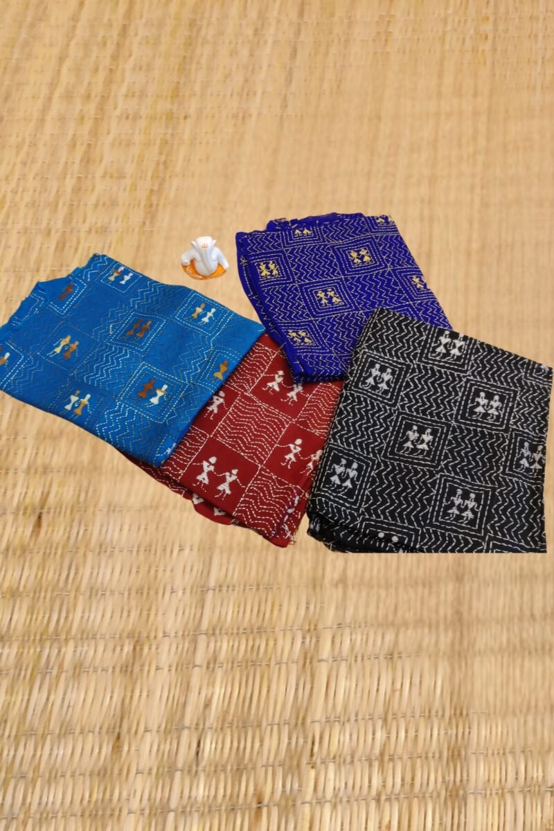 Full Kantha Figure and Zigzag Weave Unstitched Blouse