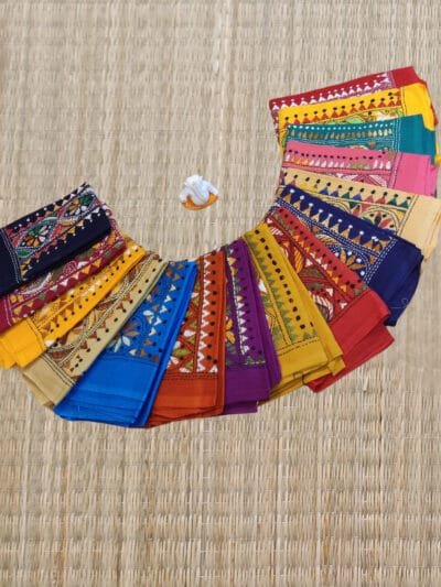 Handcrafted Vertical Kantha Weave Unstitched Blouse