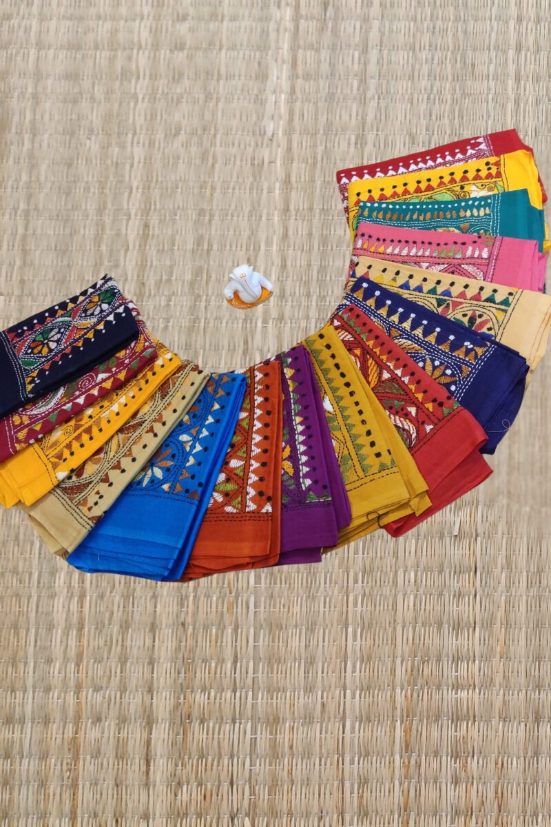 Handcrafted Vertical Kantha Weave Unstitched Blouse
