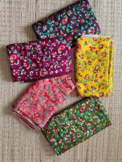 Banarasi Floral Cotton Silk Unstitched Blouse