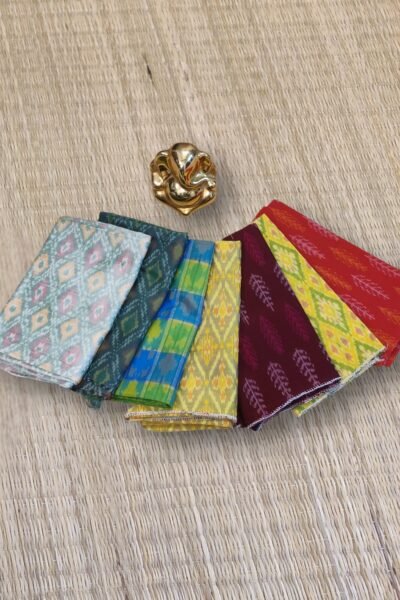 Vibrant Ikkat Silk Unstitched Blouse
