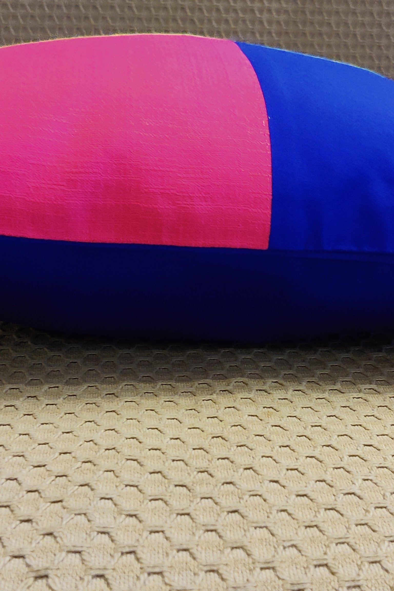 Cozy Cushion: Lime Green Raw Silk Patchwork Cushion Cover 16" X 16" - Image 5