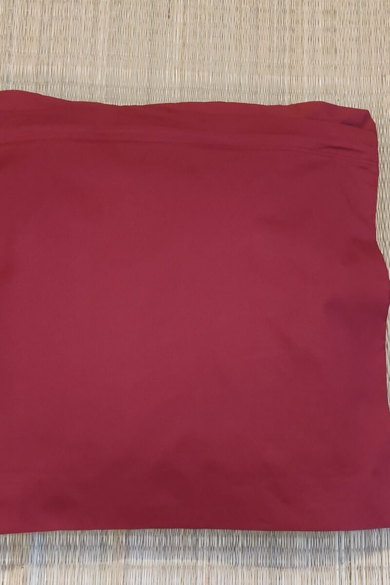 Cozy Cushion: Maroon Pattu Silk With Blue Border Cushion Cover 16" X 16" - Image 7