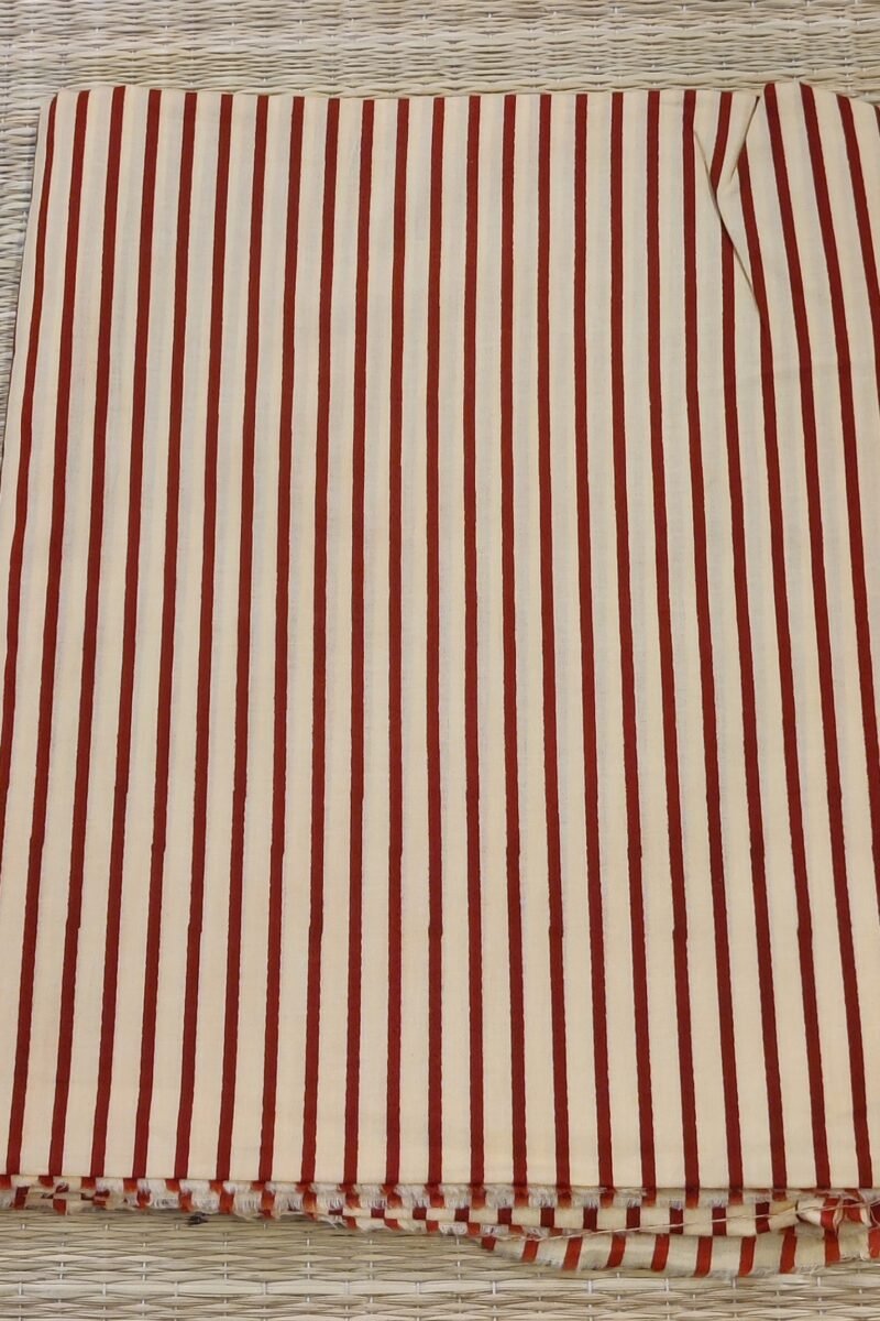 Suit stories - Maroon and Cream Artistic Creaper Mulmul Cotton Suit Set - Image 5