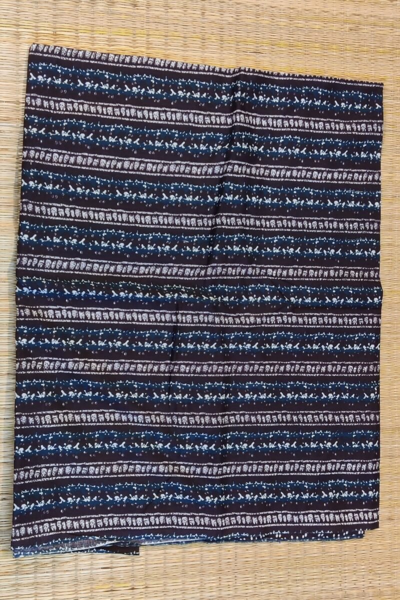 Suit stories - Wine & Blue Geometric Print Mulmul Cotton Suit Set - Image 6