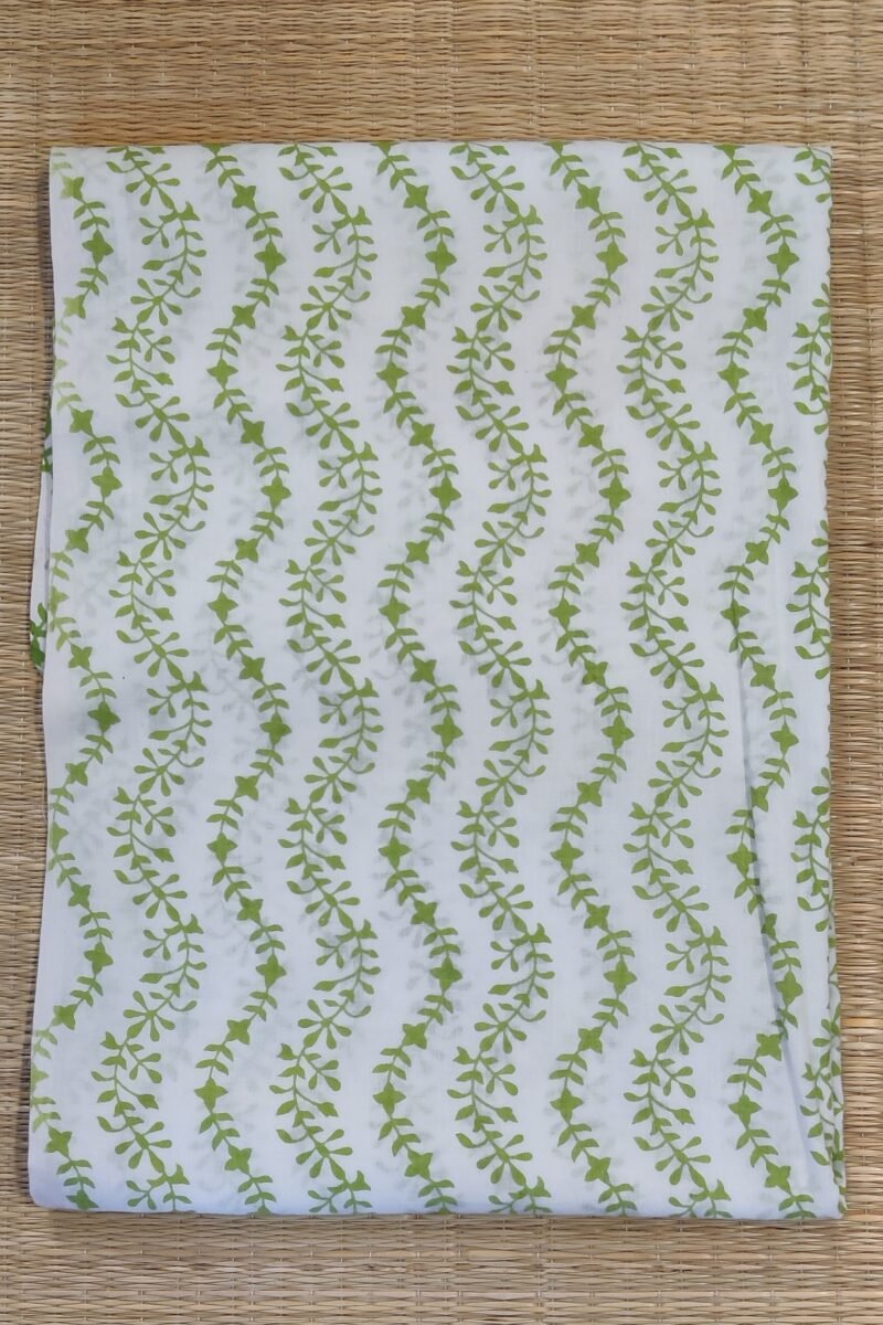 Suit stories - Green and White Serenity Mulmul Cotton Suit Set - Image 5