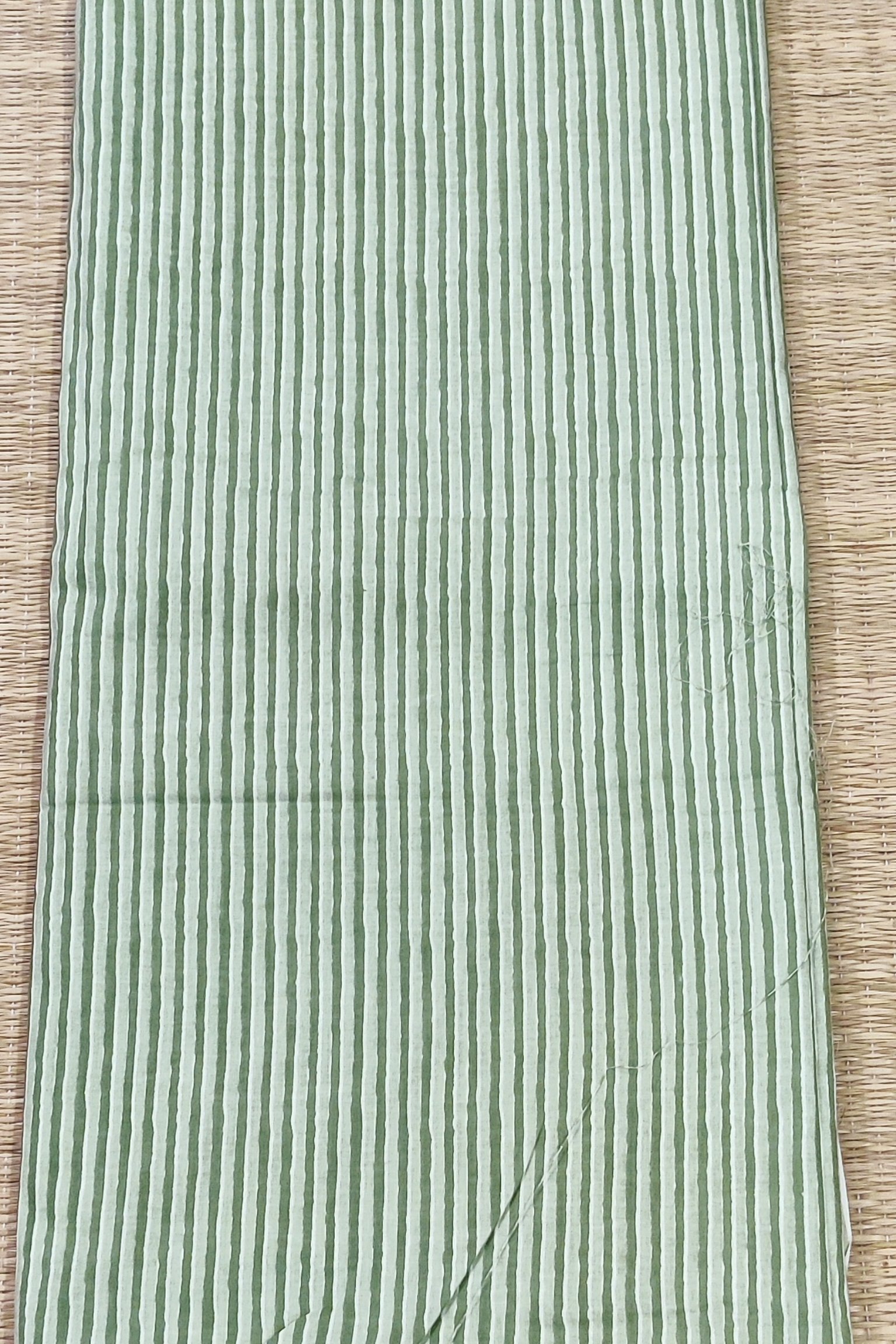 Suit stories - Pink with Olive Green Buds Mulmul Cotton Suit Set - Image 6