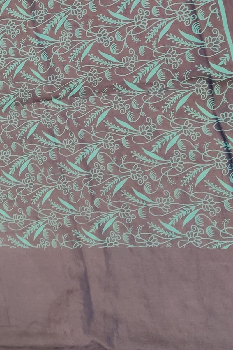 Suit stories - Grey & Emerald Green Folk-Embroidered Cotton Suit Set - Image 6