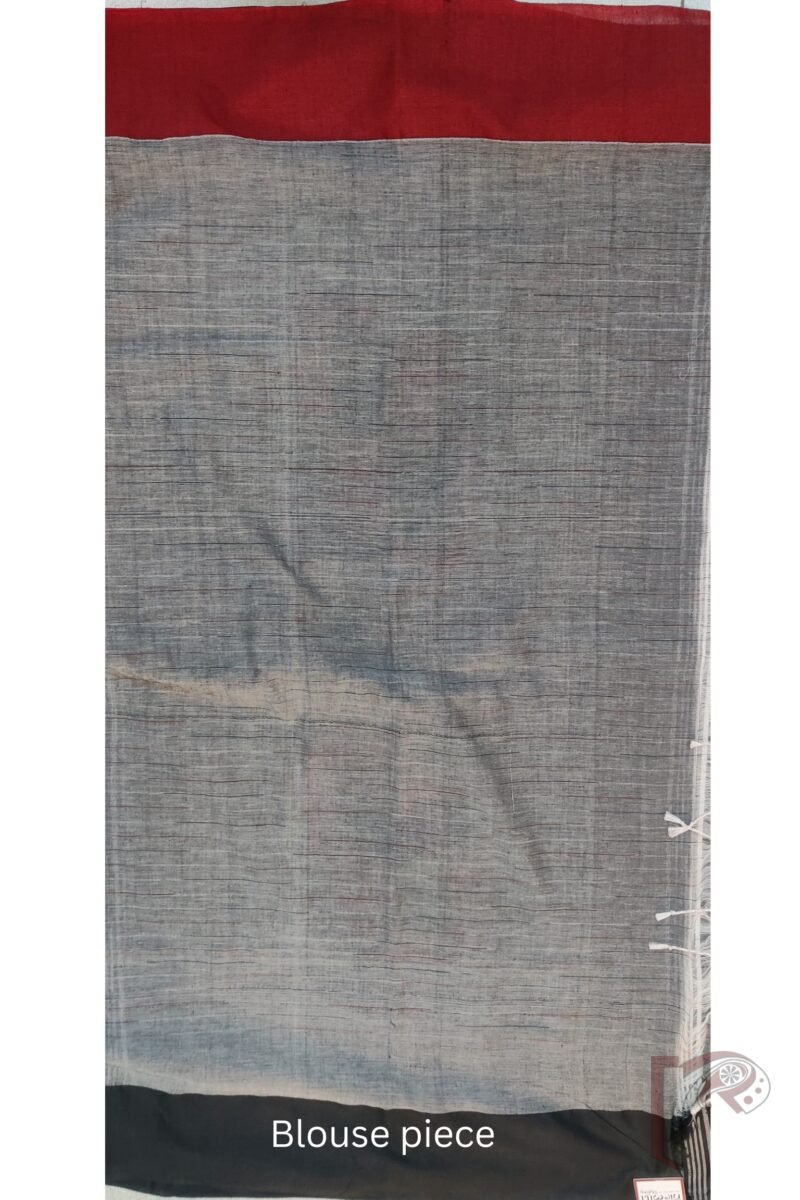 Cotton Chronicles: Off‑White Double‑Border Mercerized Cotton Saree - Image 10