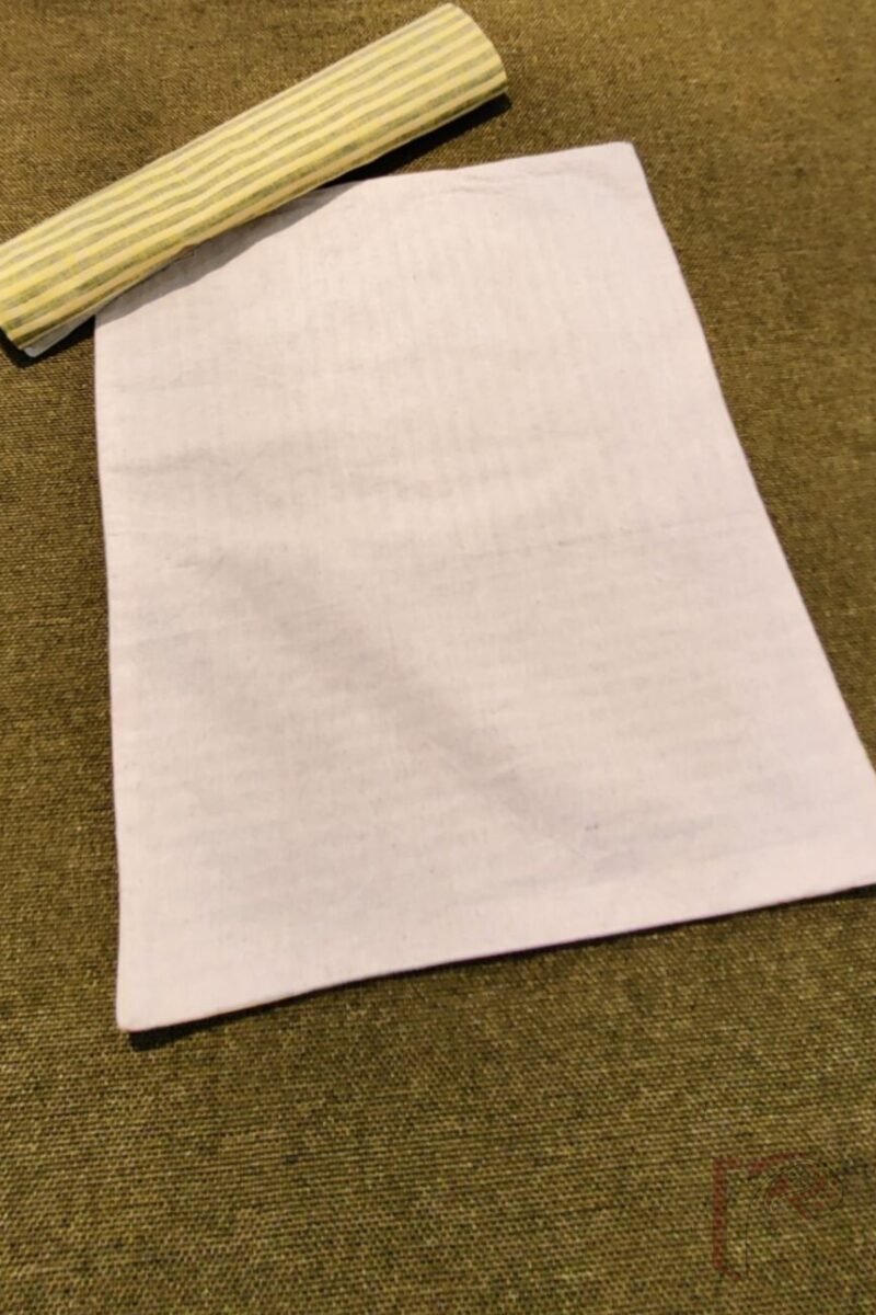 Rustic Runners - Lemon Yellow and Green Pinstripe Cotton Linen Table Runner Set – 6 Mats and 1 Runner - Image 6