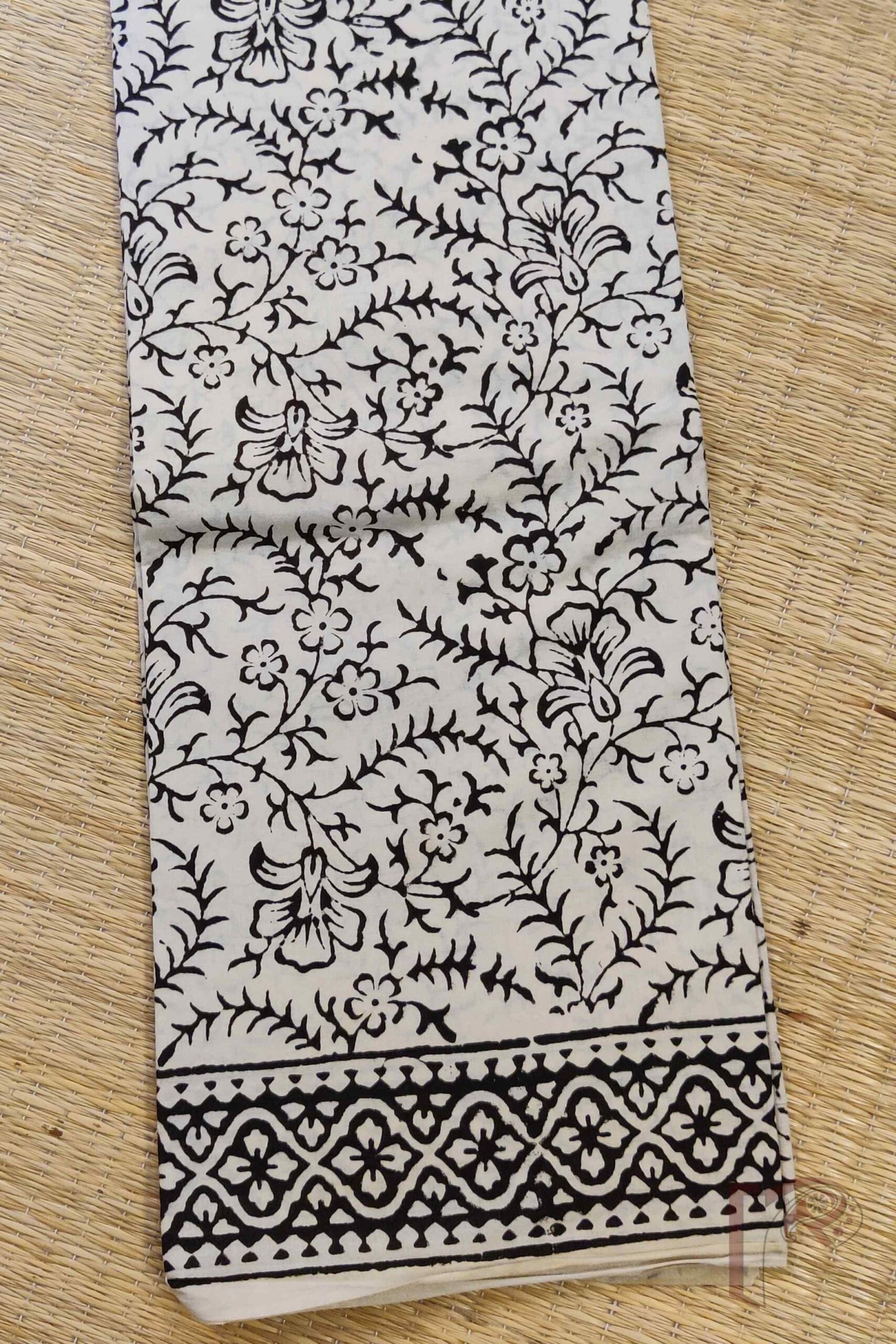 Suit stories – Mustard & Cream Black-Border Floral Kota Suit Set - Image 6