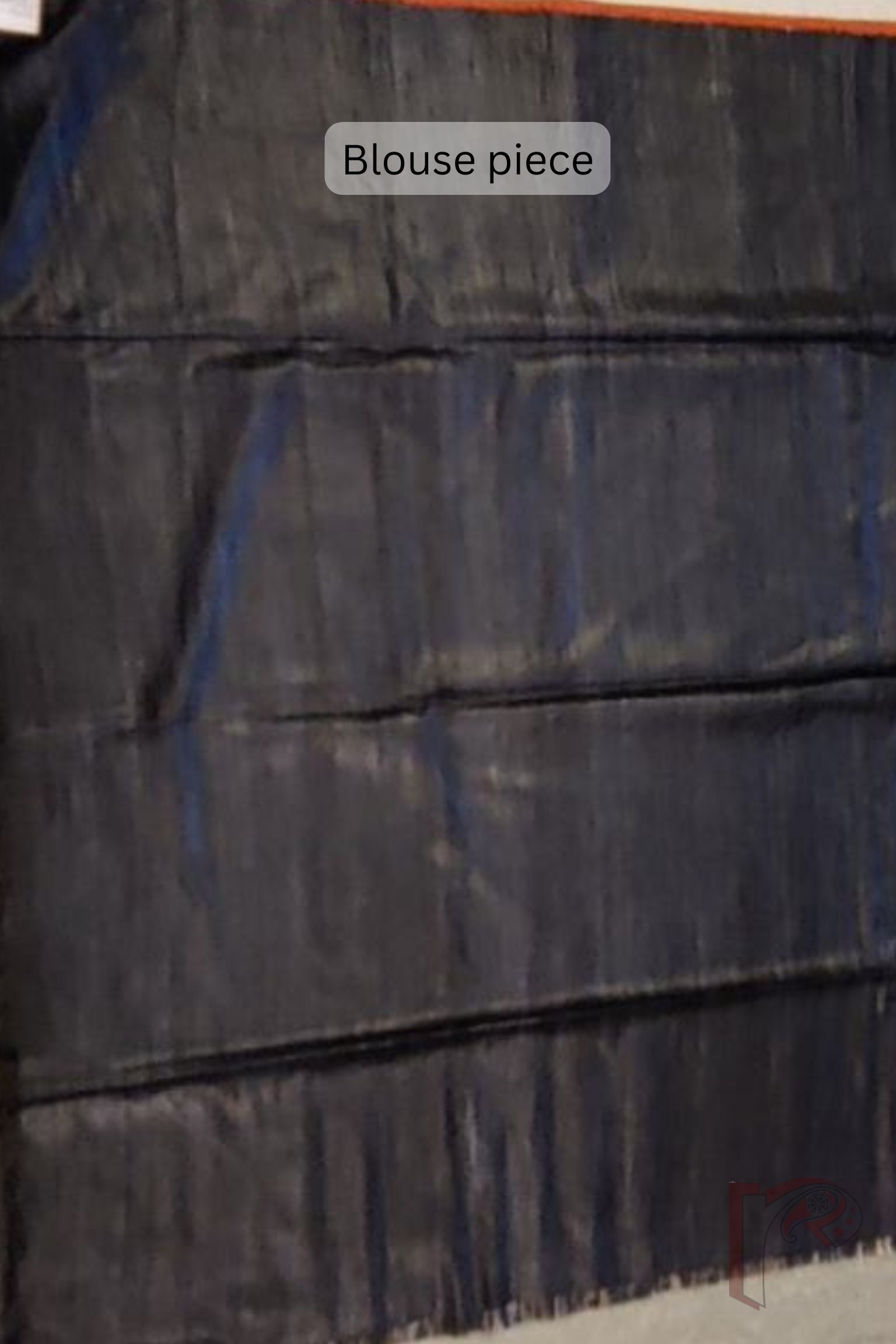 Tussar Tales - Cream Desi Tussar Silk Saree with Black Madhubani Fish and Peacock Print Pallu and Solid Black Blouse - Image 7