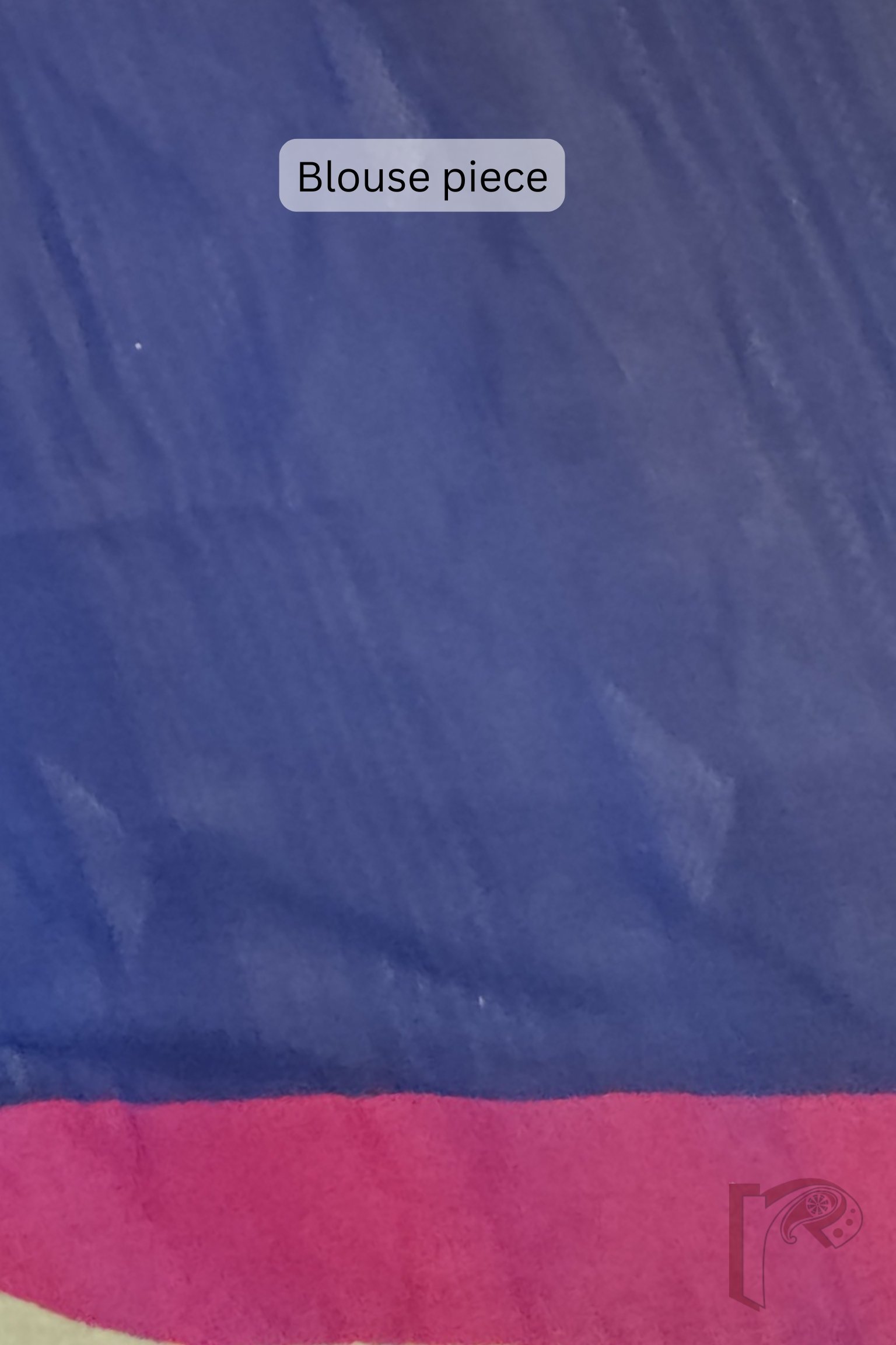 Taant Treasures - Navy Blue Taant Cotton Handloom Saree with Dull Pink Border - Image 8