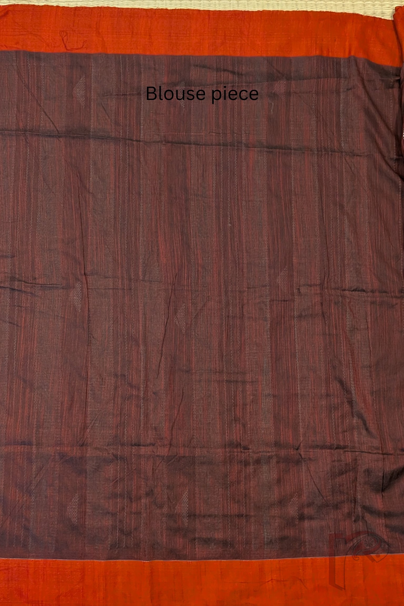 Taant Treasures - Maroon Taant Cotton Handloom Saree with Red Border - Image 7
