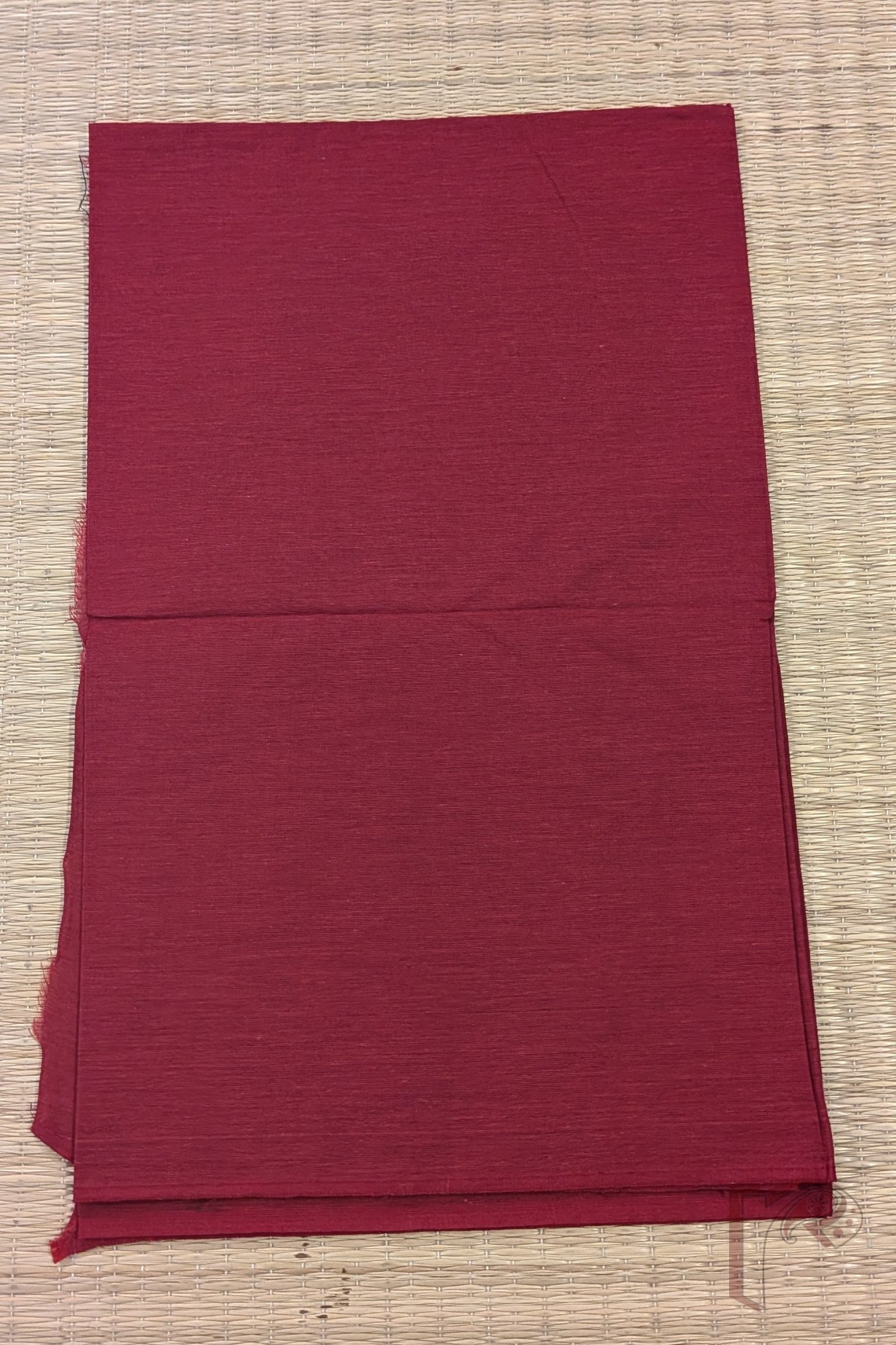 Suit Stories – Mehendi Green and Maroon Cotton Jamdani Suit Set with Diamond Motif Dupatta - Image 4