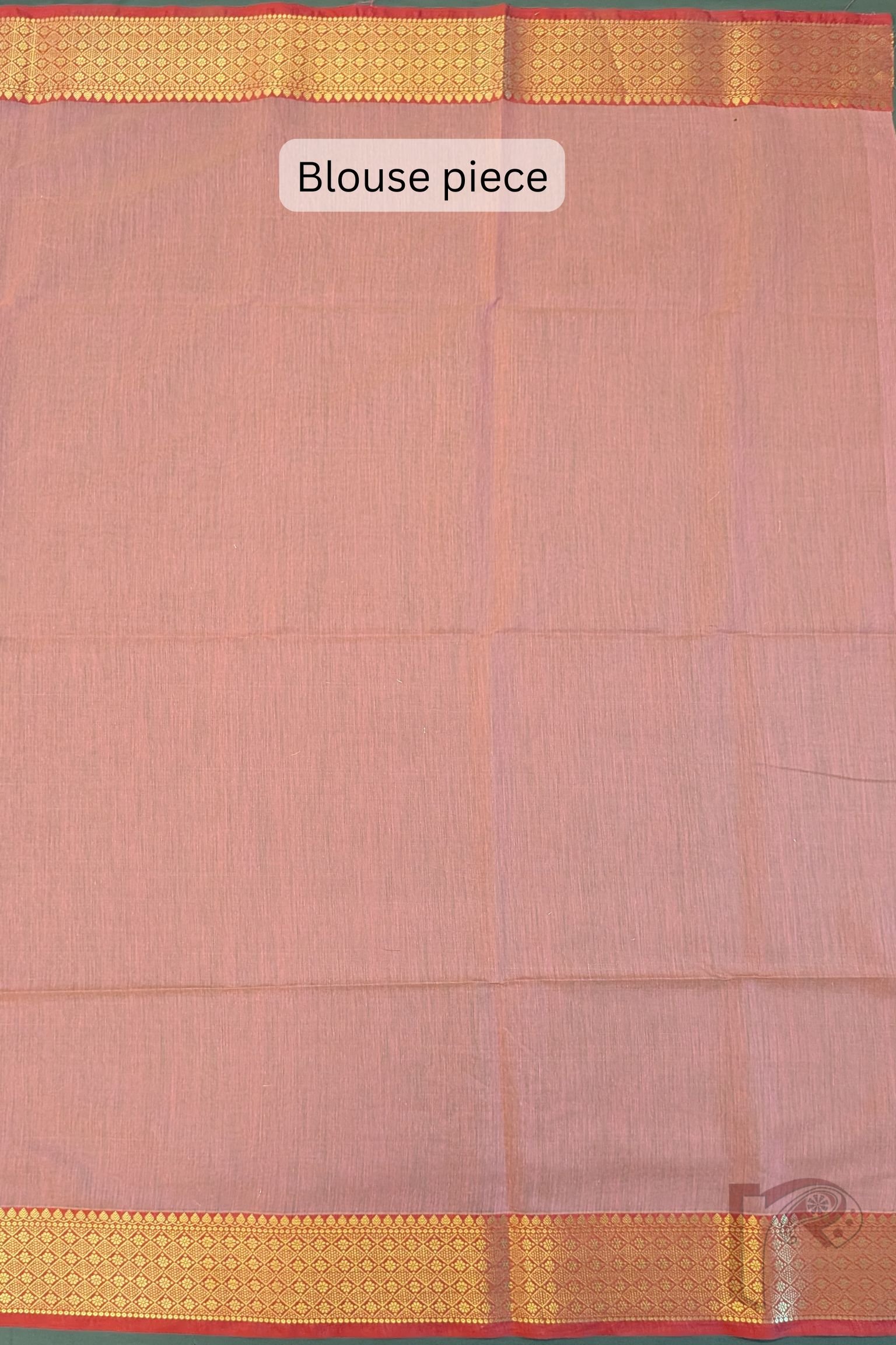Banarasi Bloom: Light Candy Pink Cotton Silk Blended Banarasi Floral Zari Border Saree - Image 7
