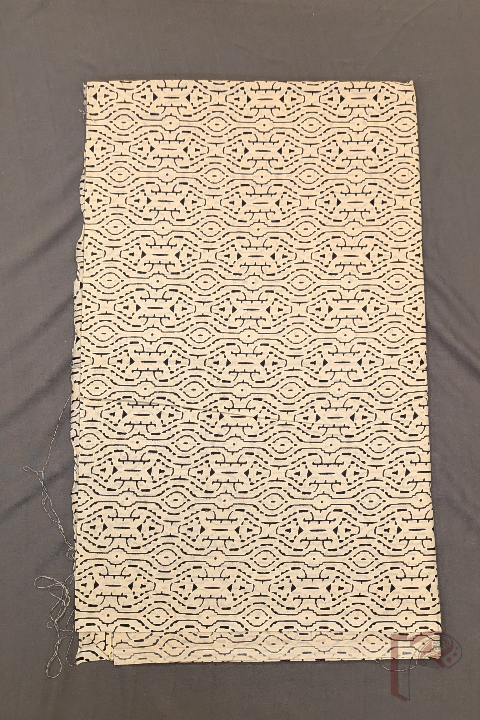 Suit stories - Maroonish Red Kalamkari Floral Mul Cotton Suit Set with Cream & Black Abstract Accents - Image 4