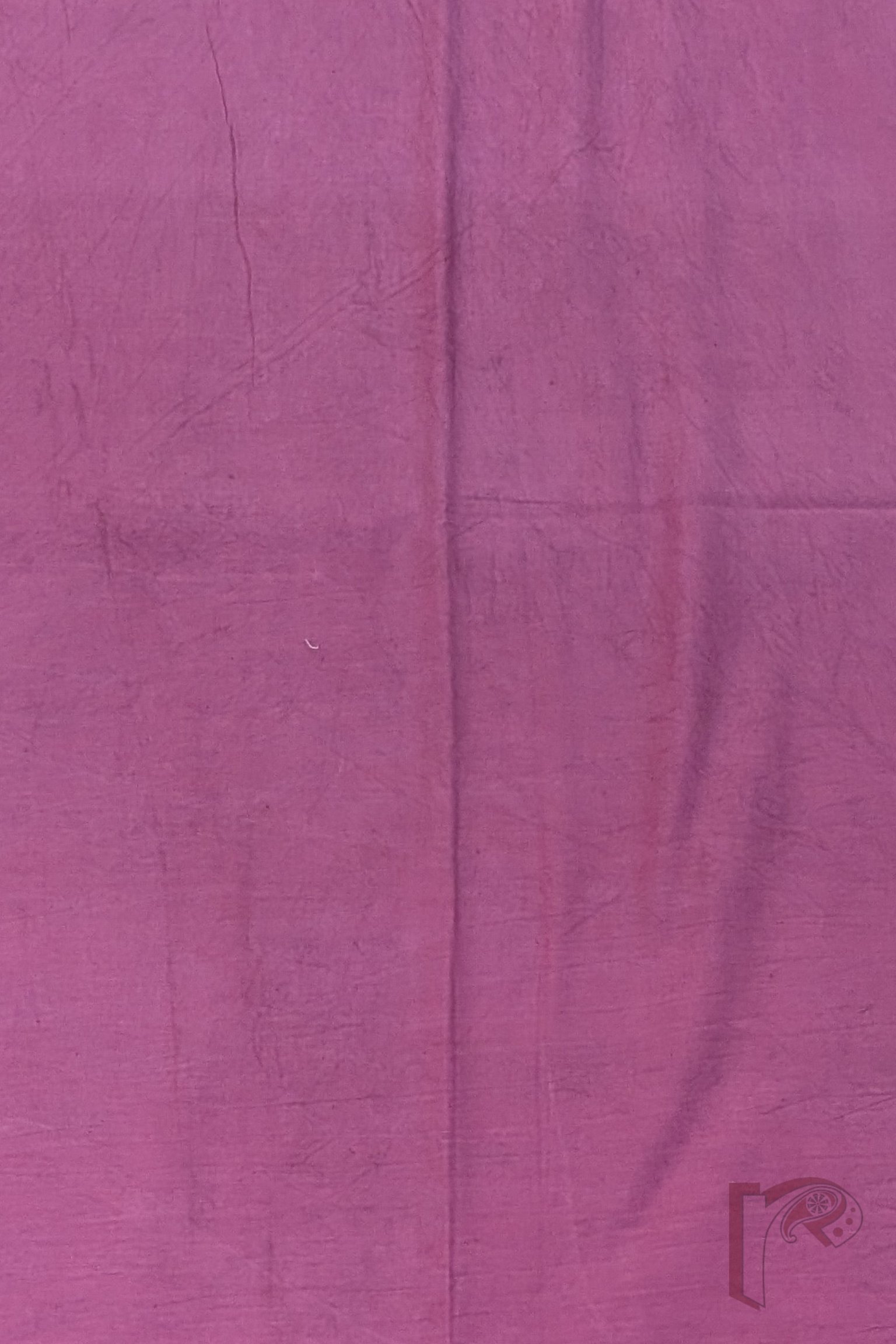 Suit stories – Dull Pink & Cream Leaf Pattern V-Line Mulmul Cotton Suit Set with Plain Bottom - Image 5