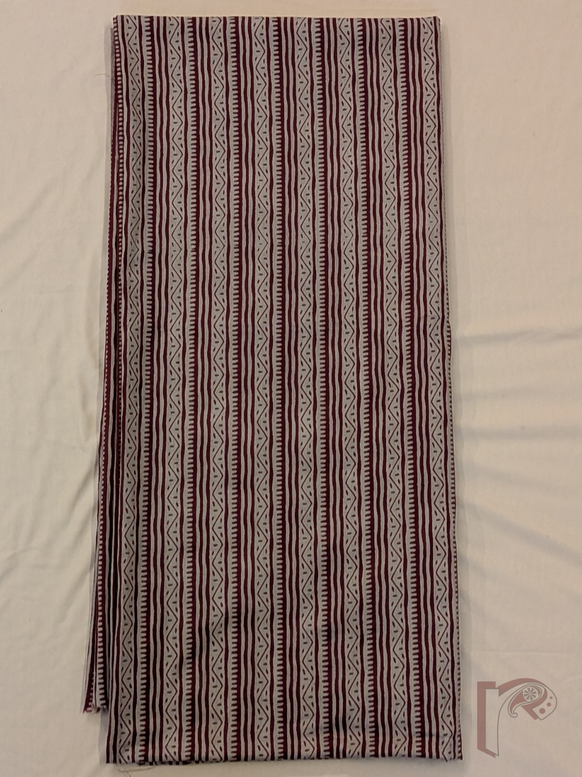 Suit stories - Maroon & Cream Dabu Hand Block Printed Mul Cotton Suit with Floral Boota - Image 4