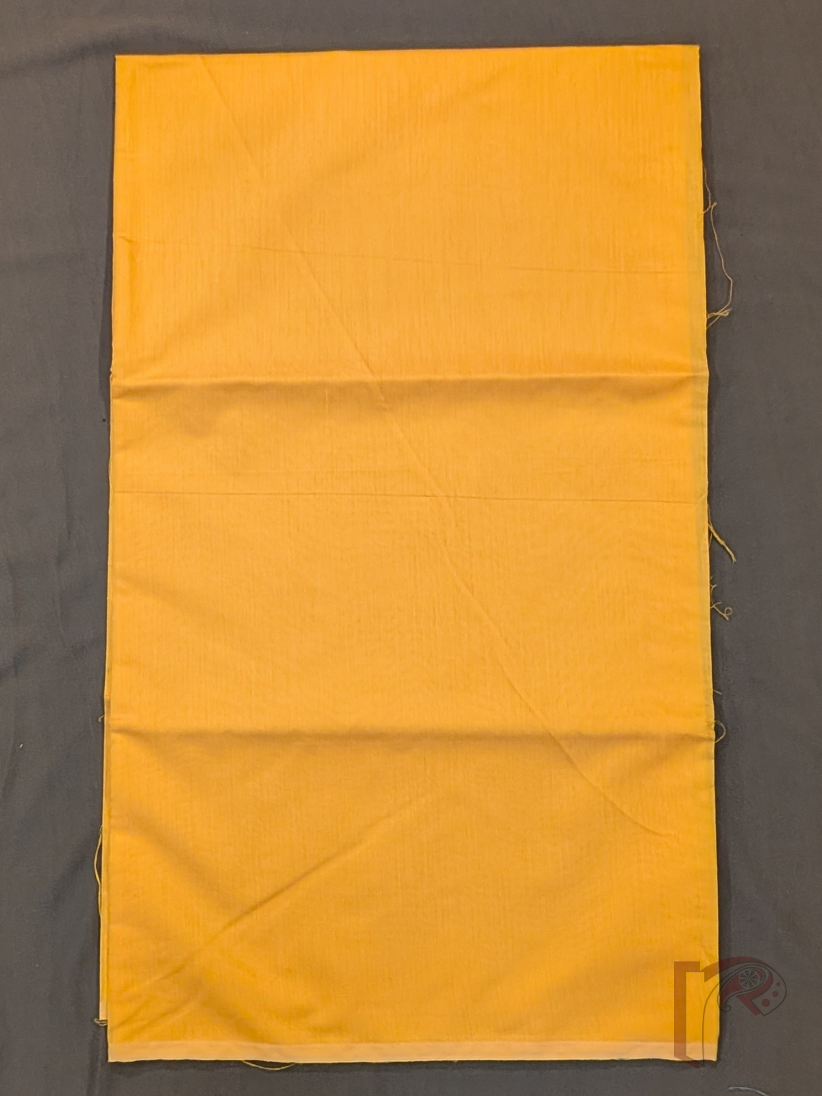 Suit Stories – Orange Suit Material with Parallel Gold Zari Border - Image 3
