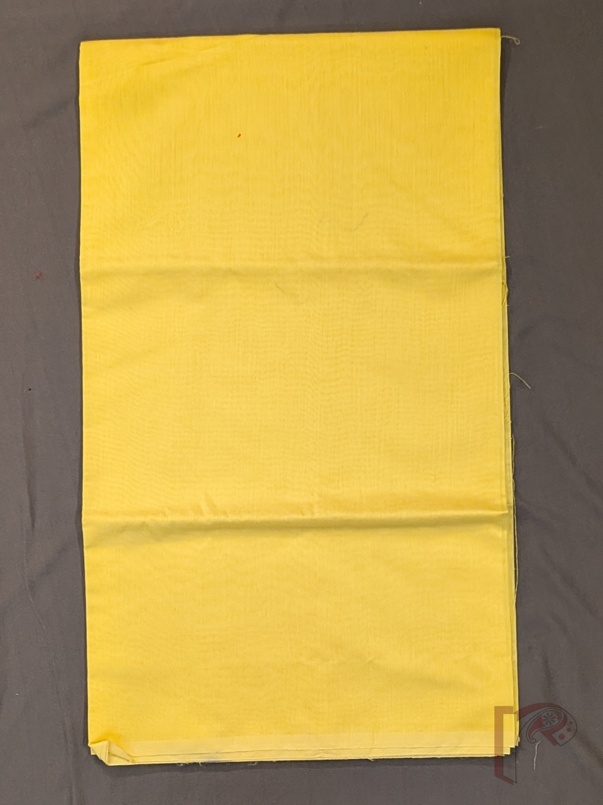 Suit Stories – Lemon Yellow Suit Material with Ocean Blue & Red Panelled Dupatta - Image 3